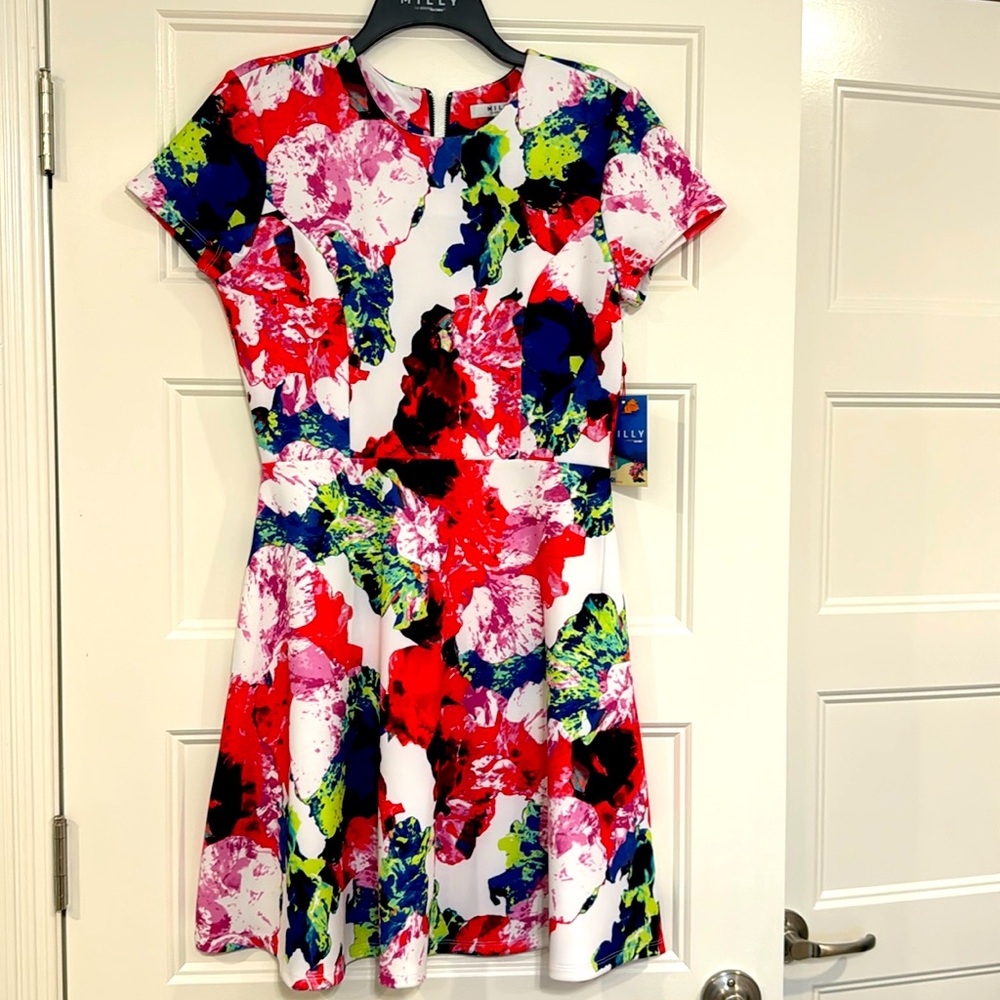 NWT Milly multicolor dress, size 8